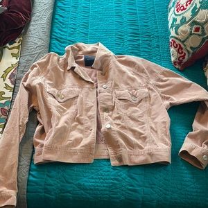 Pink corduroy cropped jacket